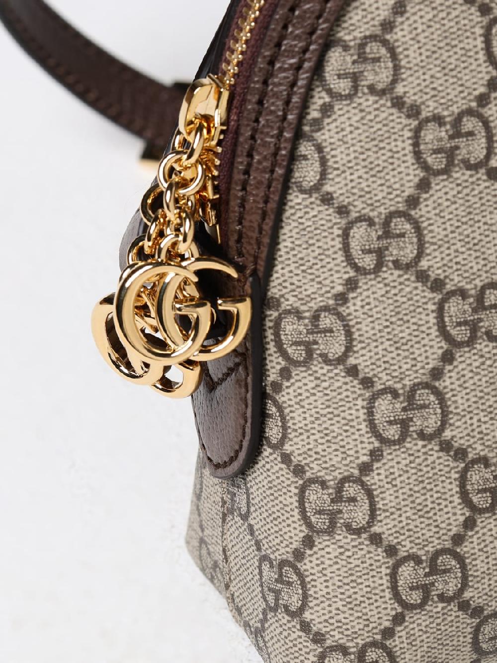Giglio Borsa Ophidia Gucci In Tessuto GG Supreme E Pelle A Grana