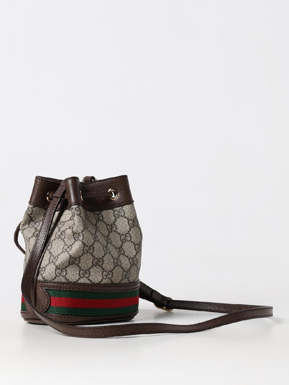 Giglio Borsa Ophidia Gucci In Tessuto GG Supreme E Pelle A Grana
