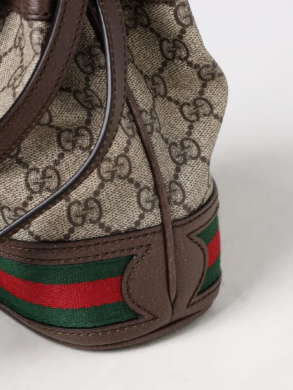 Giglio Borsa Ophidia Gucci In Tessuto GG Supreme E Pelle A Grana