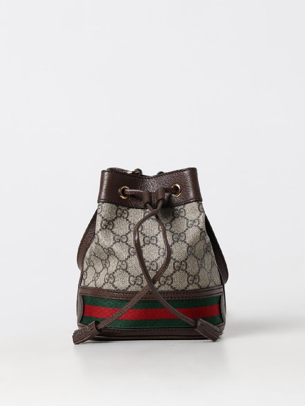 Giglio Borsa Ophidia Gucci in tessuto GG Supreme e pelle a grana