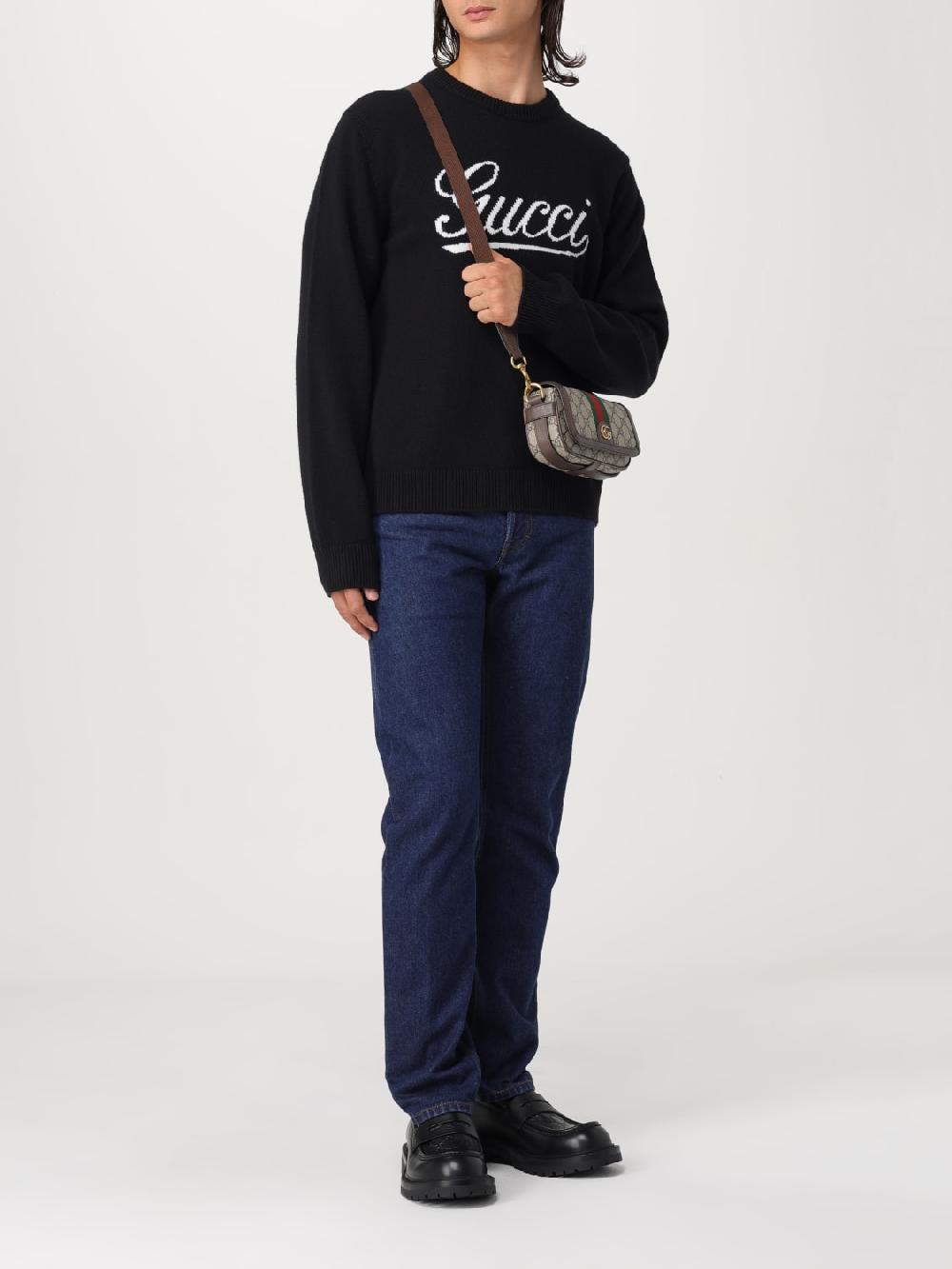 Giglio Borsa Ophidia Gucci In Tessuto GG Supreme E Pelle A Grana