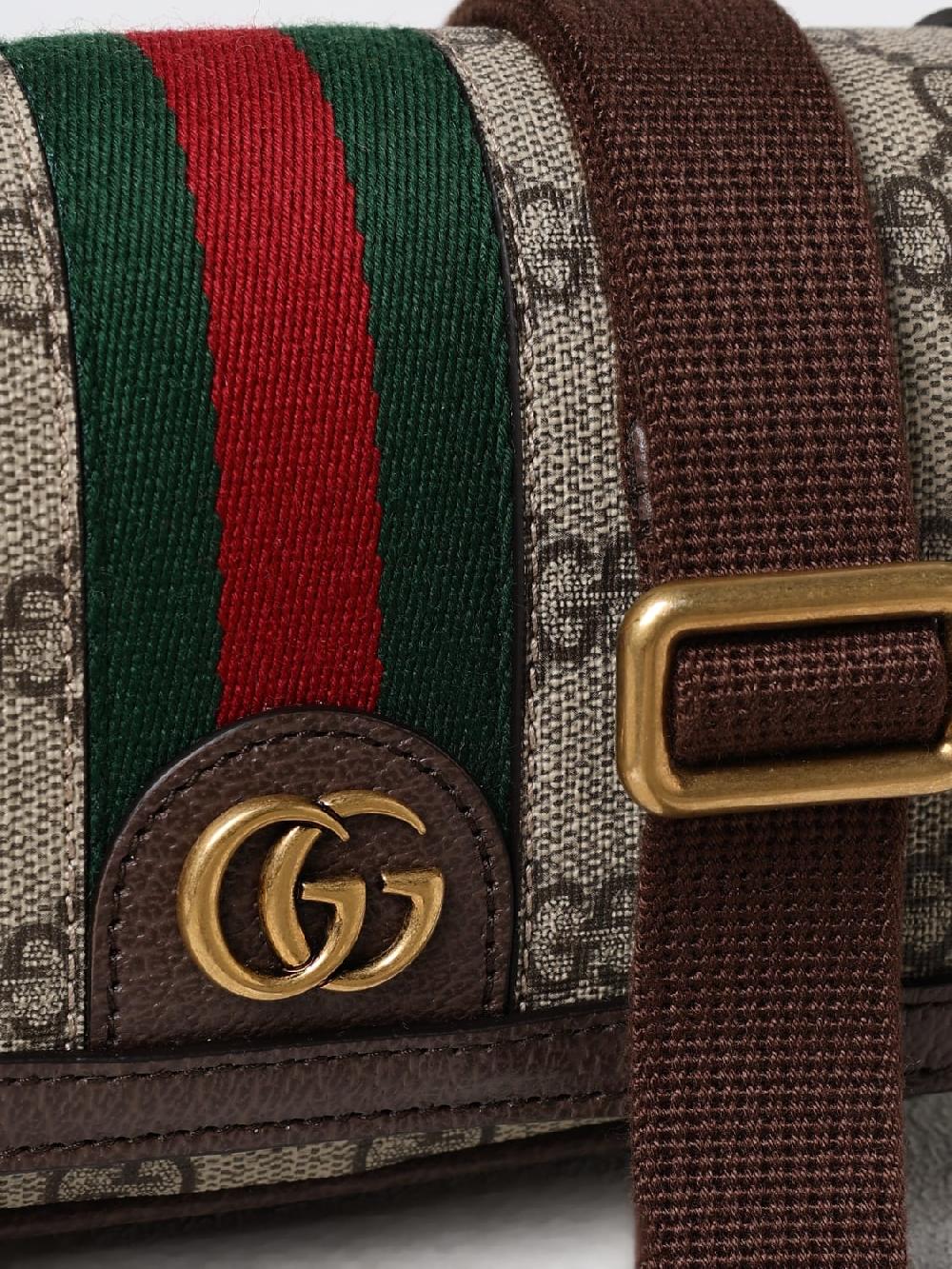 Giglio Borsa Ophidia Gucci In Tessuto GG Supreme E Pelle A Grana