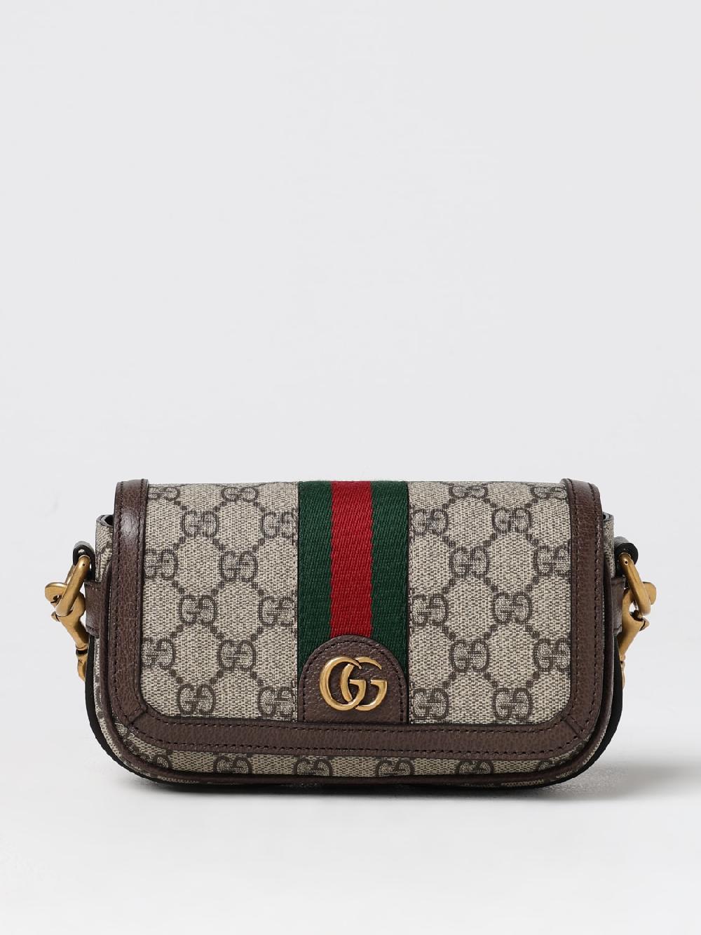 Giglio Borsa Ophidia Gucci in tessuto GG Supreme e pelle a grana