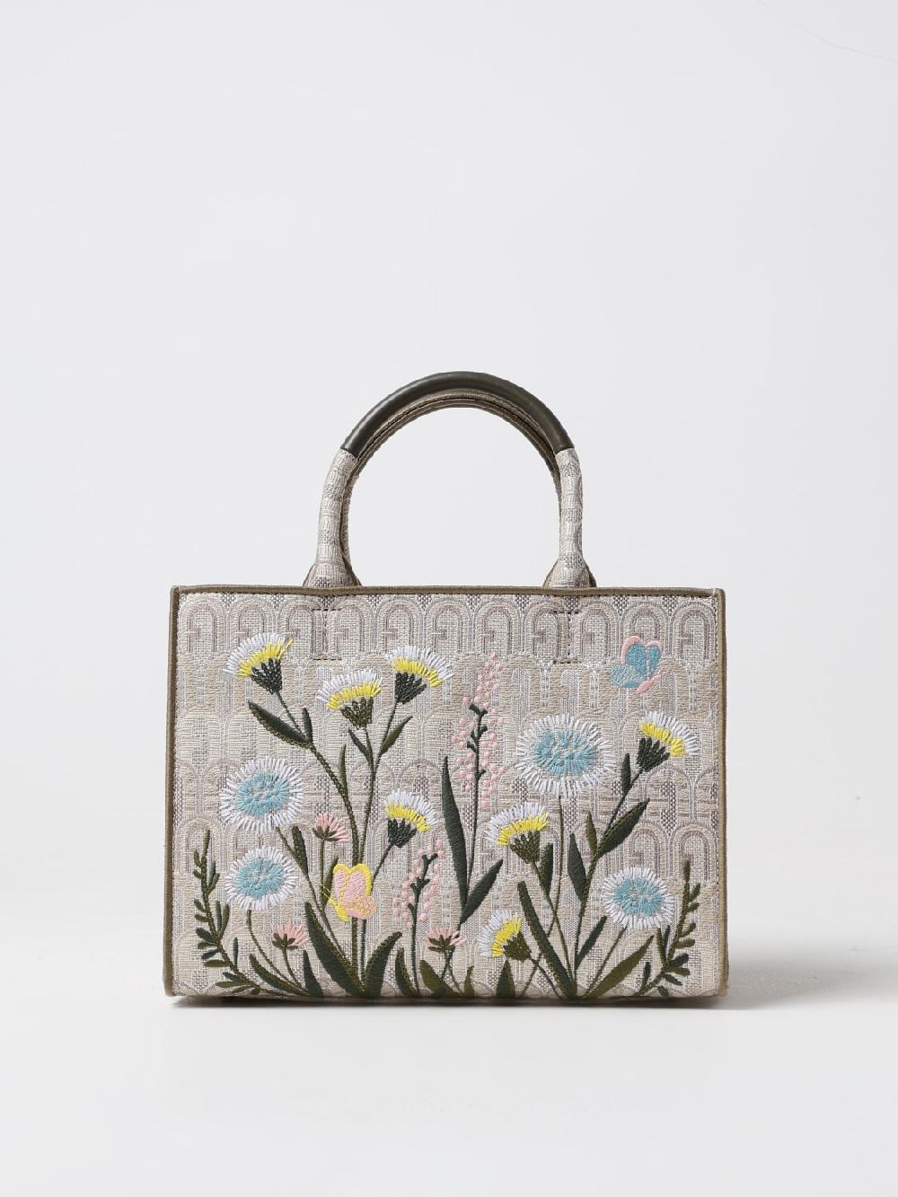 Giglio Borsa Opportunity S Furla in tessuto jacquard goffrato