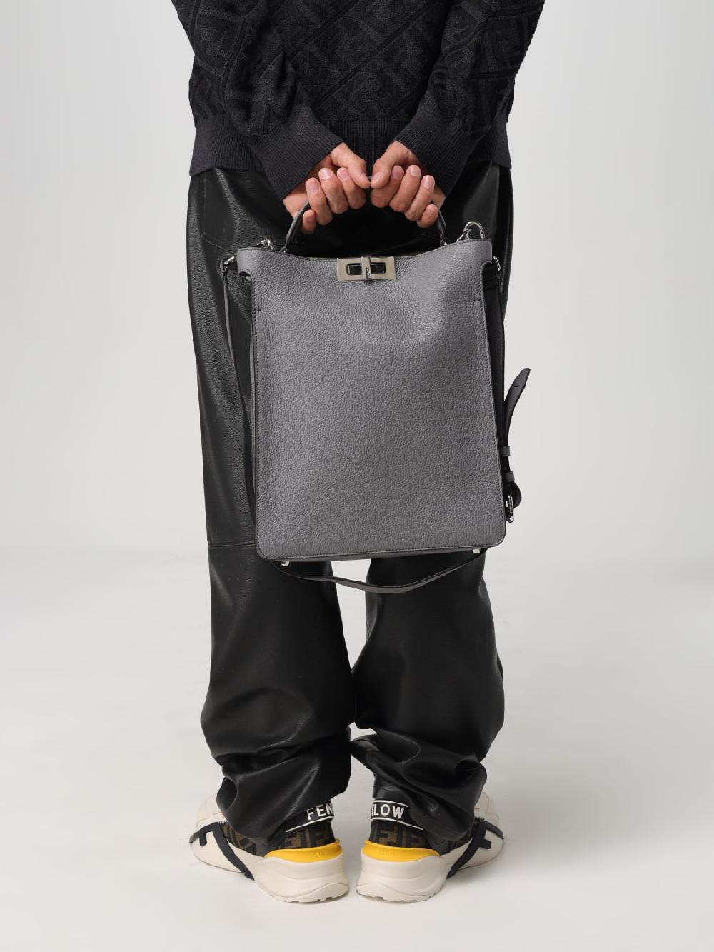 Giglio Borsa Peekaboo X-Lite Fendi In Pelle A Grana