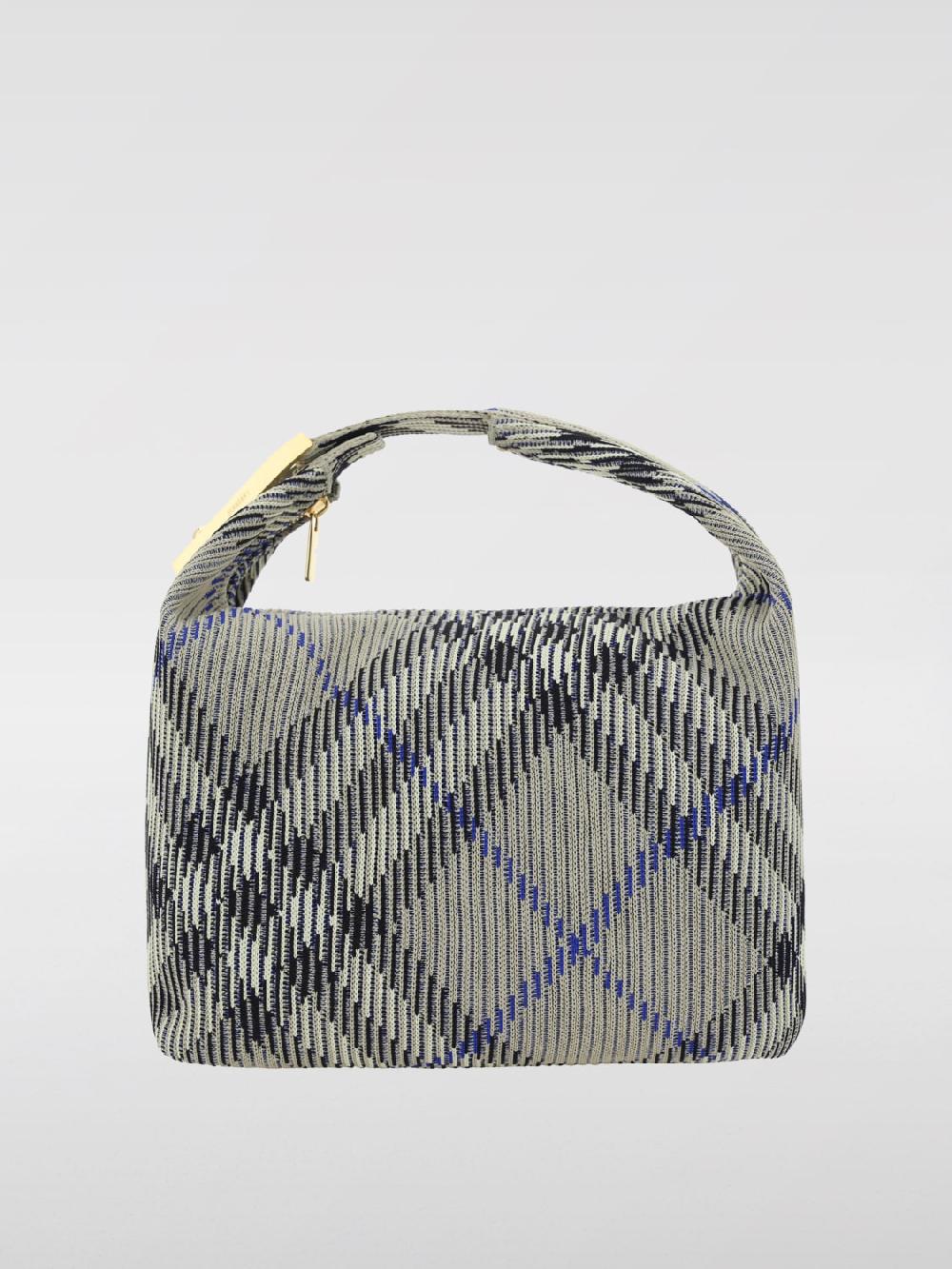 Giglio Borsa Peg Burberry in misto cotone con motivo check