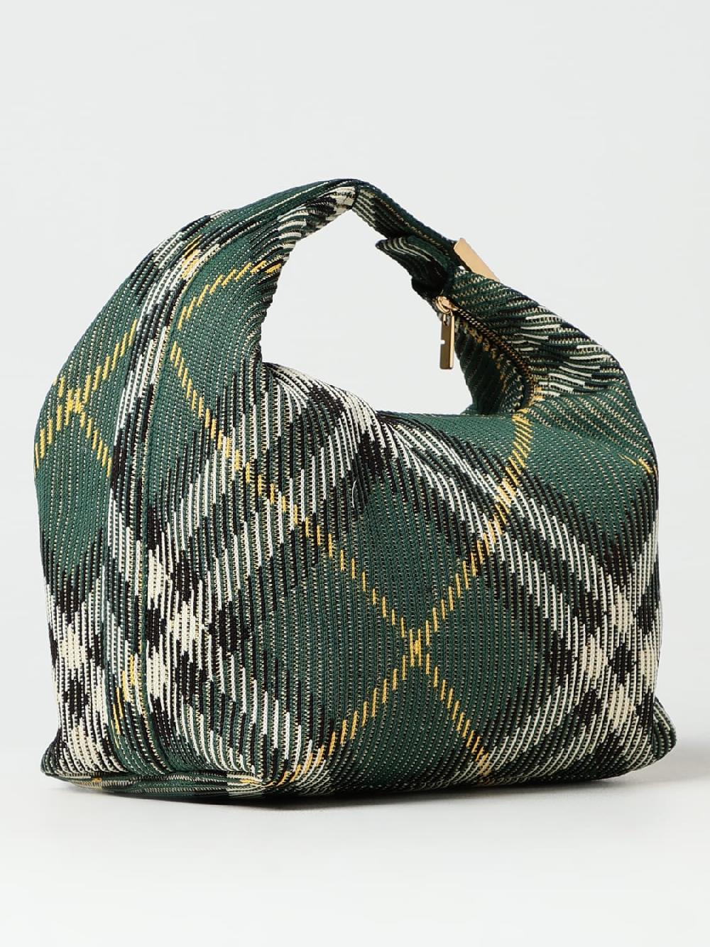Giglio Borsa Peg Burberry In Nylon Con Check Jacquard