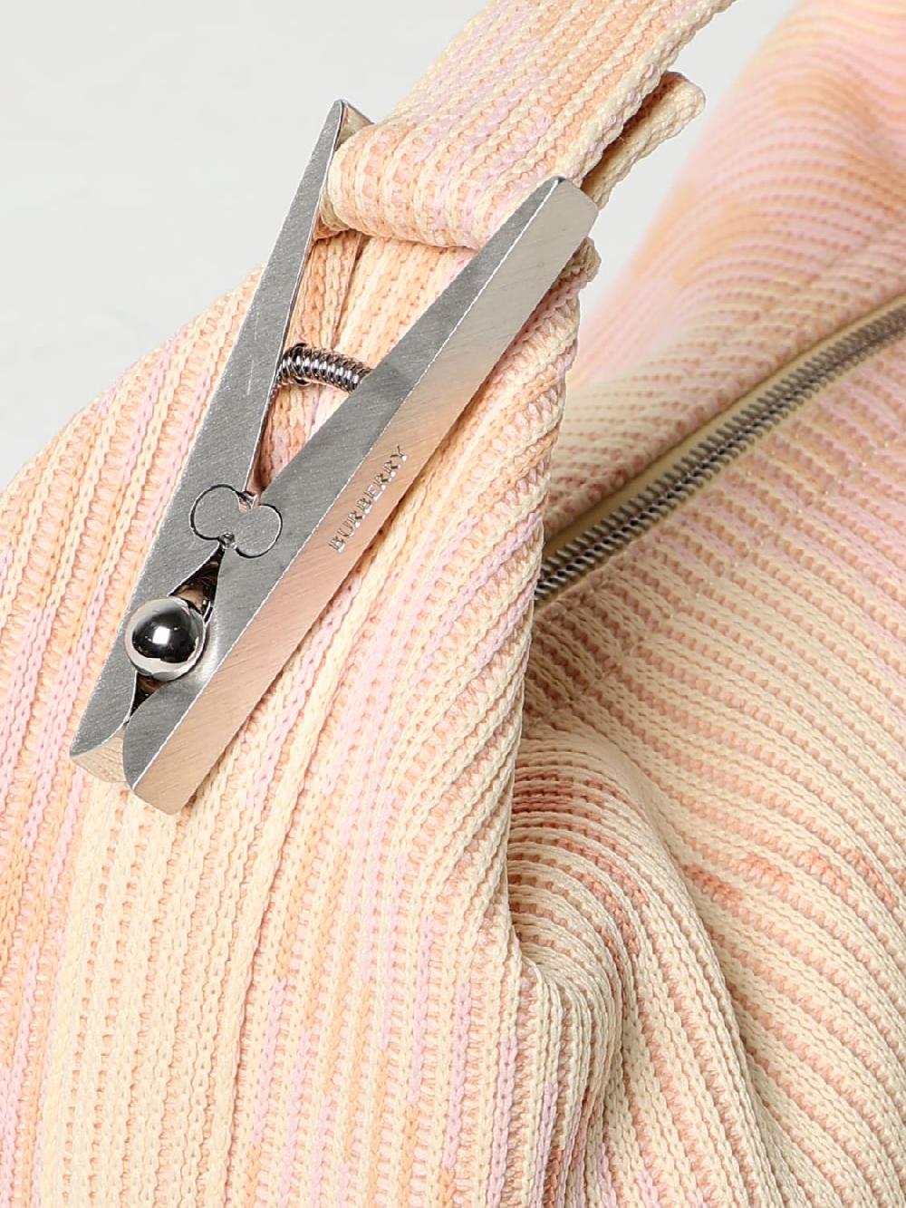 Giglio Borsa Peg Burberry In Nylon Con Check Jacquard