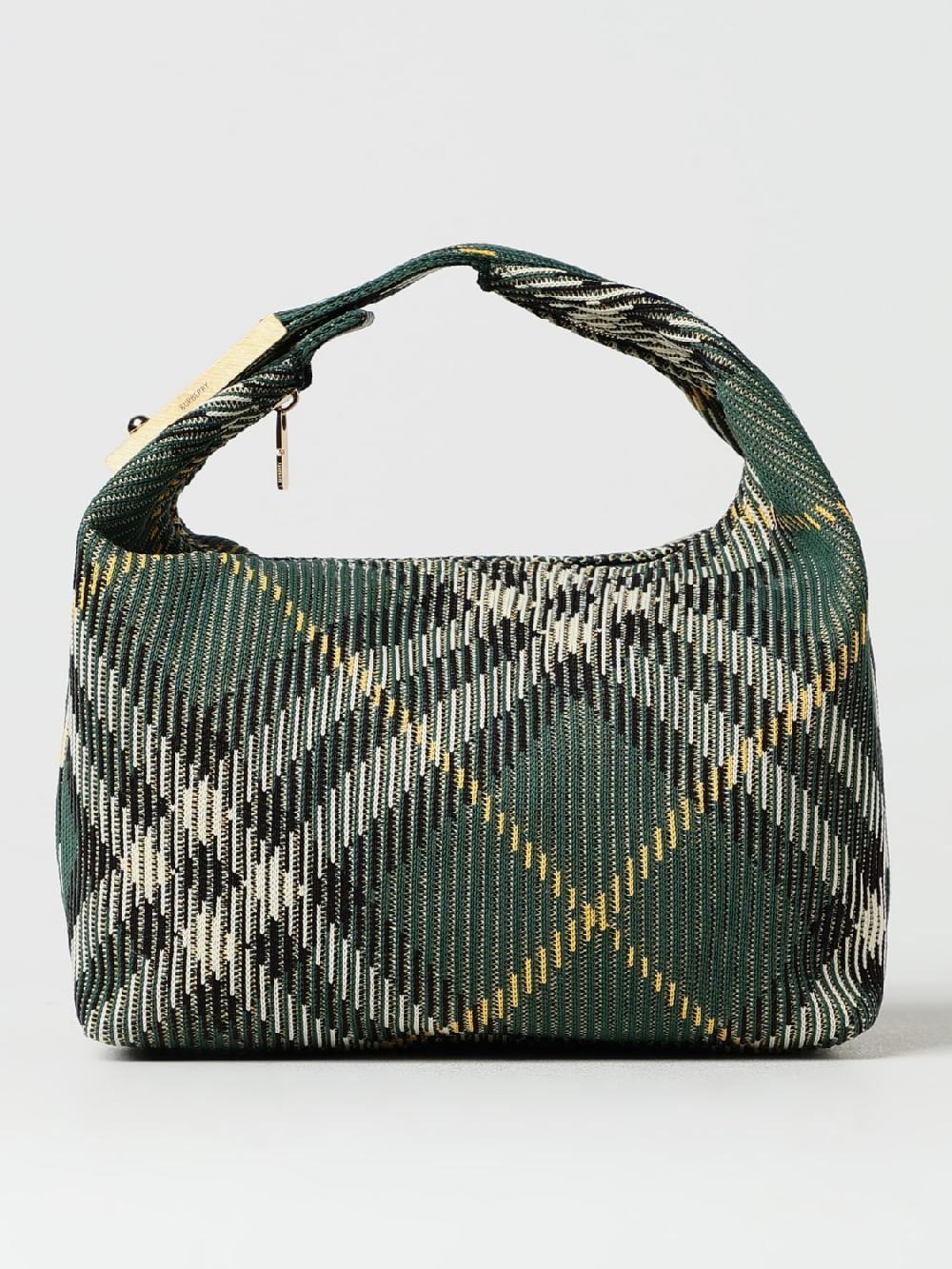 Giglio Borsa Peg Burberry in nylon con Check jacquard