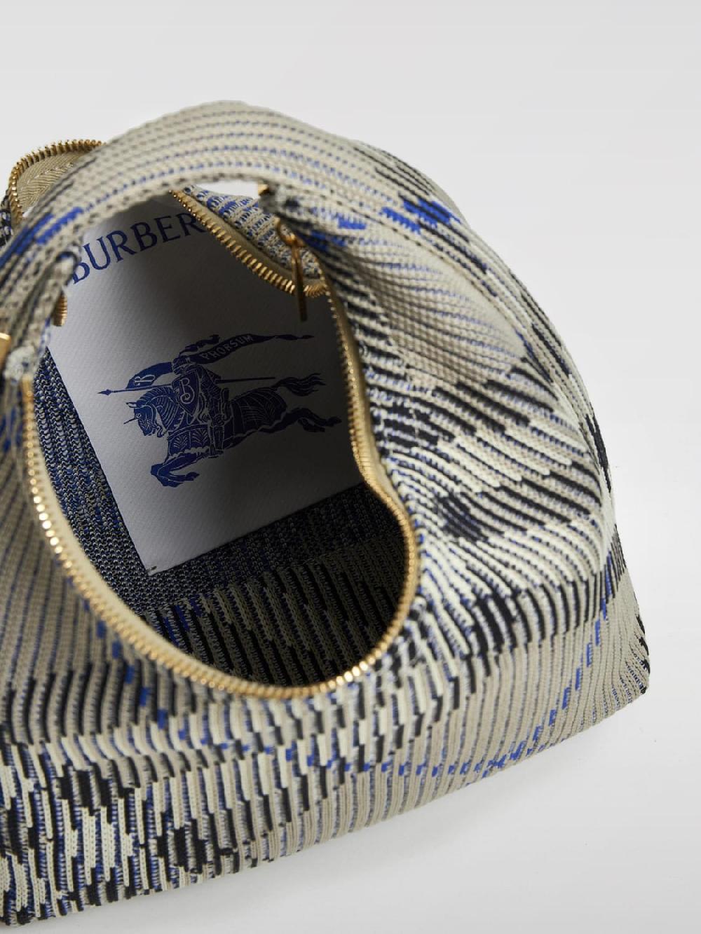 Giglio Borsa Peg Burberry In Tessuto Ricamato Con Motivo Check