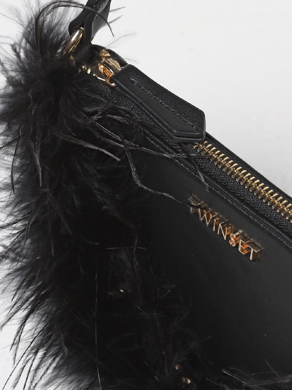 Giglio Borsa Petite Folie Twinset In Pelle Sintetica Con Piume