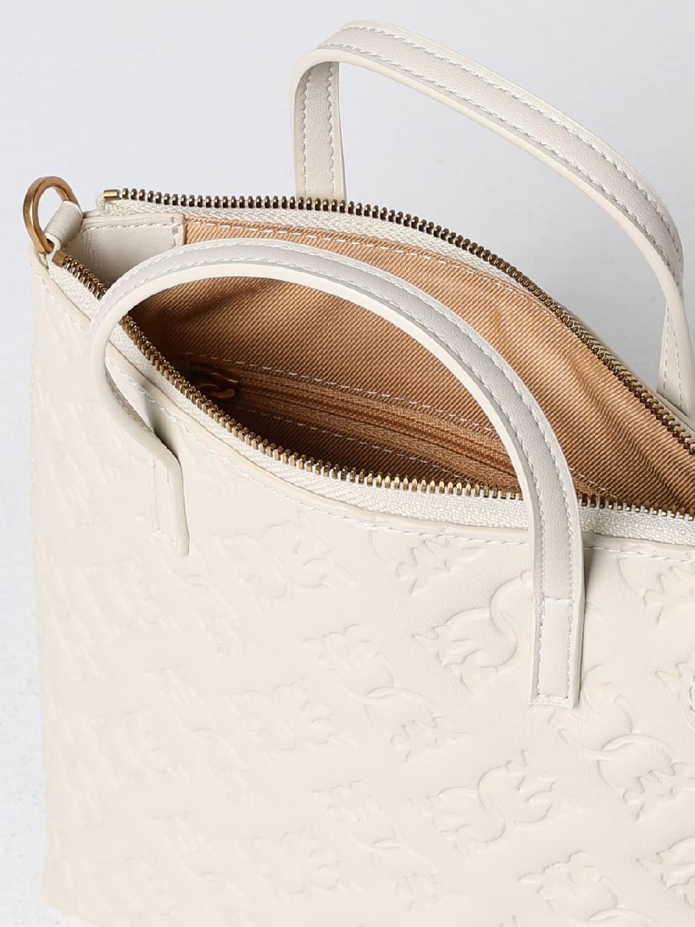 Giglio Borsa Pinko In Pelle Con Logo Impresso All Over