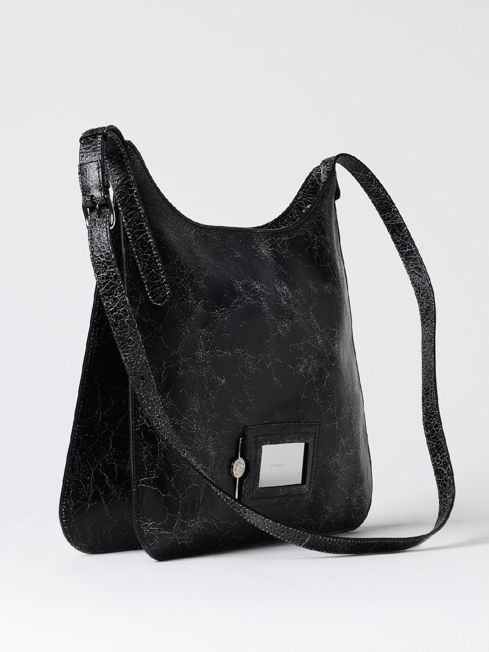 Giglio Borsa Platt Acne Studios In Pelle Cracklè Invecchiata