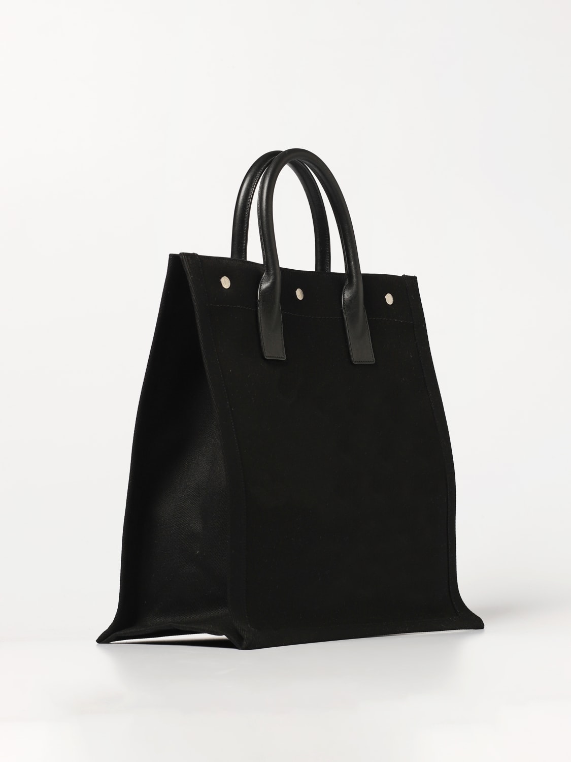 Giglio Borsa Rive Gauche North/South Saint Laurent In Canvas Di Cotone