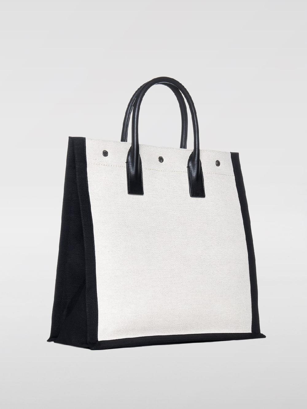 Giglio Borsa Rive Gauche North/South Saint Laurent In Canvas Di Cotone