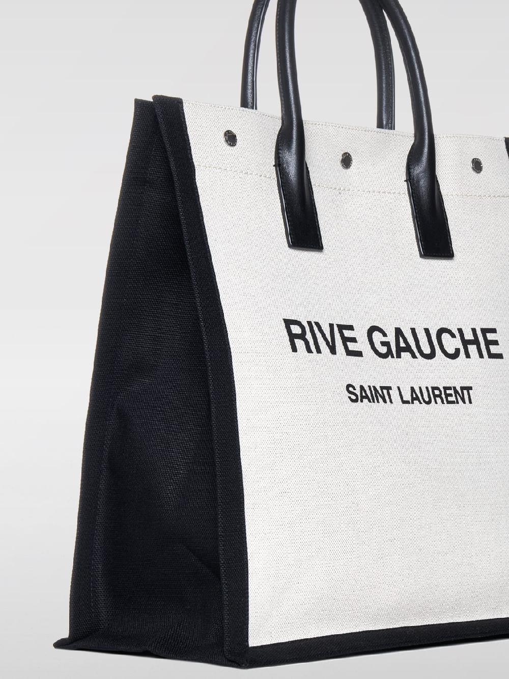 Giglio Borsa Rive Gauche North/South Saint Laurent In Canvas Di Cotone