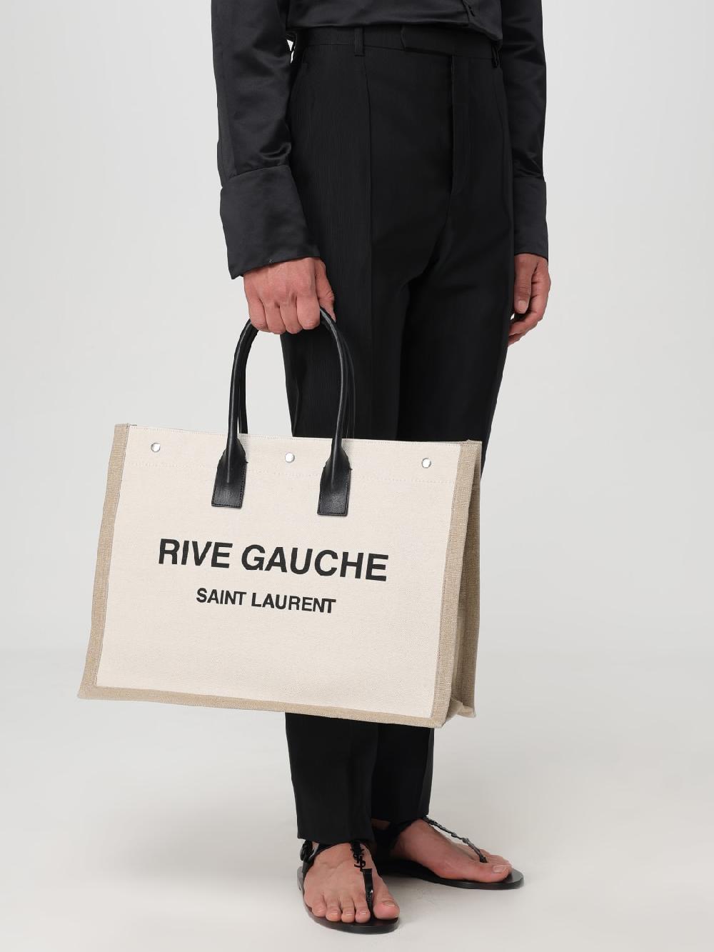 Giglio Borsa Rive Gauche Saint Laurent In Canvas Di Cotone