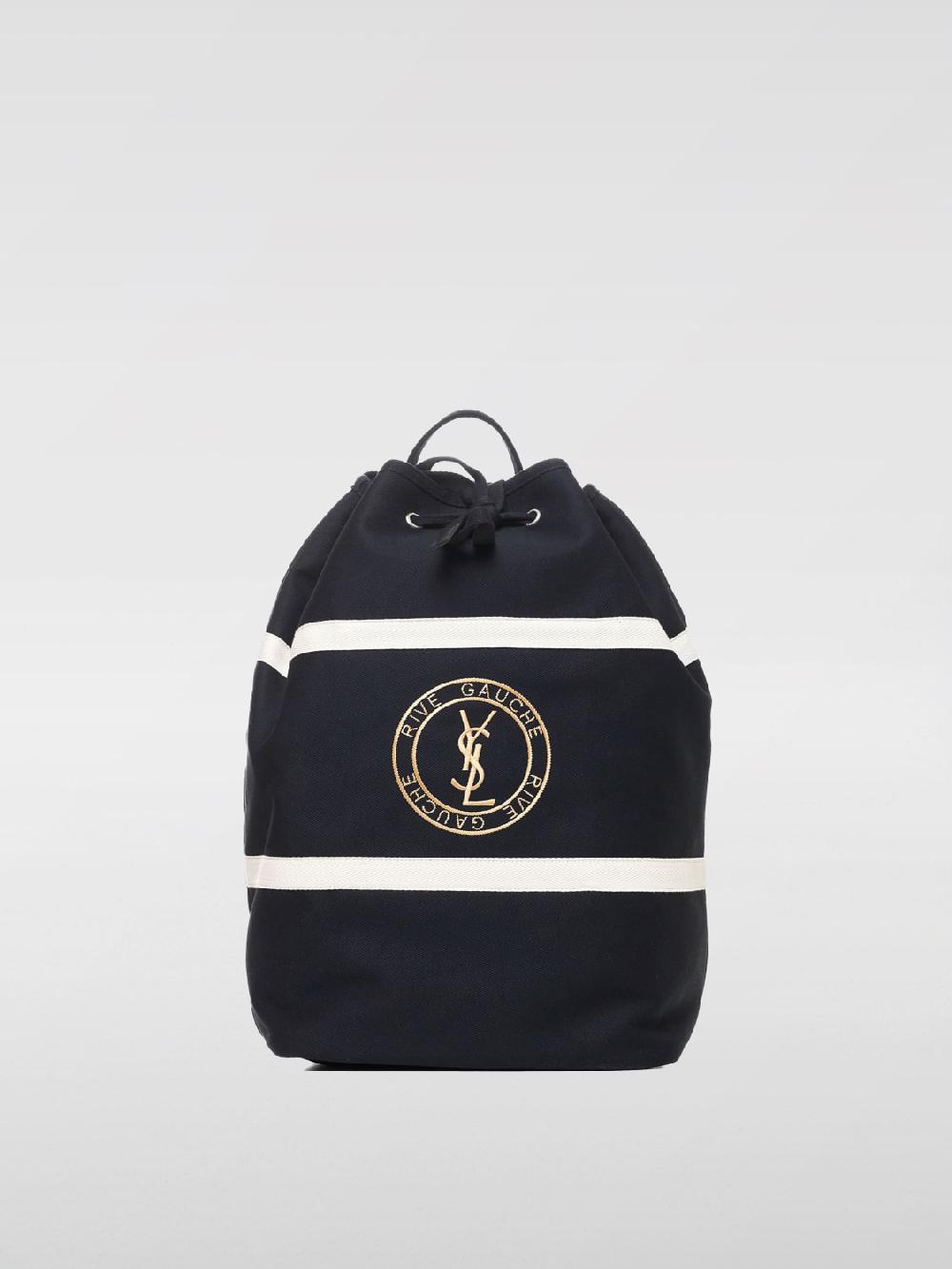 Giglio Borsa Rive Gauche Saint Laurent in cotone e nylon a righe