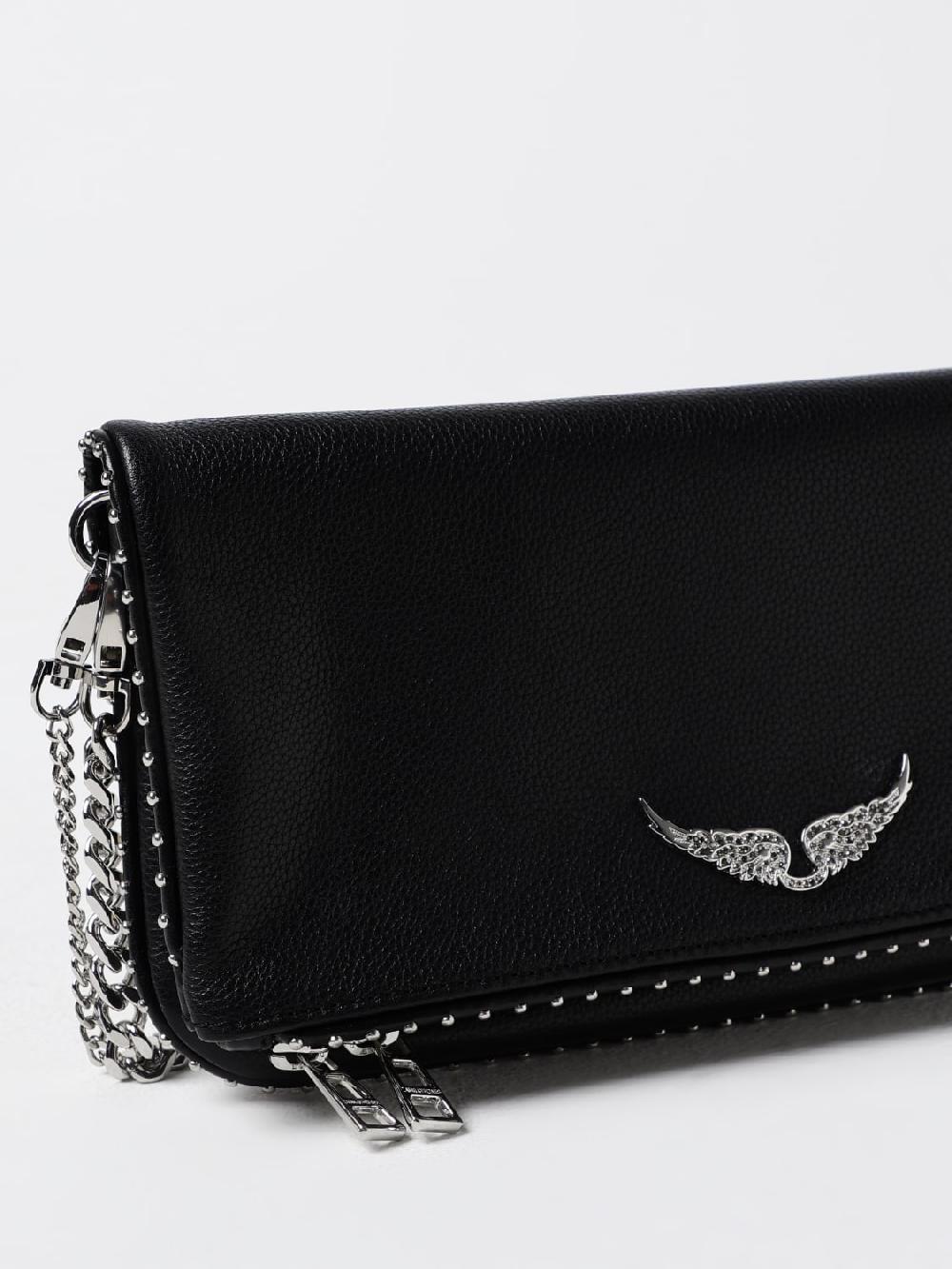 Giglio Borsa Rock Zadig & Voltaire In Pelle A Grana Con Borchie