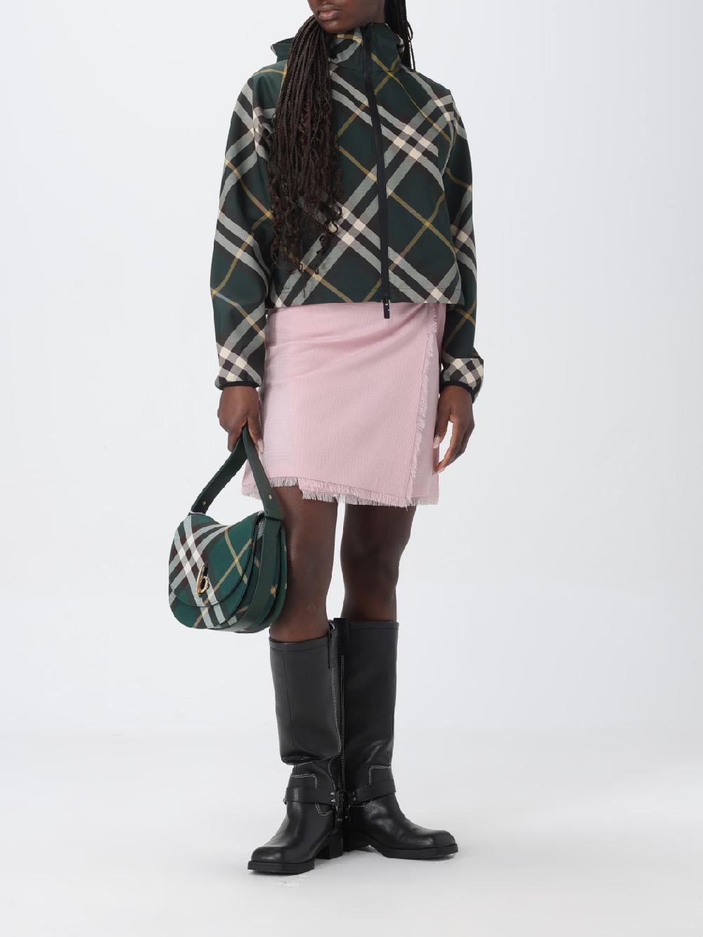 Giglio Borsa Rocking Horse Burberry In Misto Lana Check