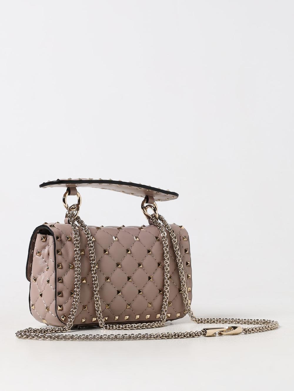 Giglio Borsa Rockstud Spike Valentino Garavani In Nappa Matelassè