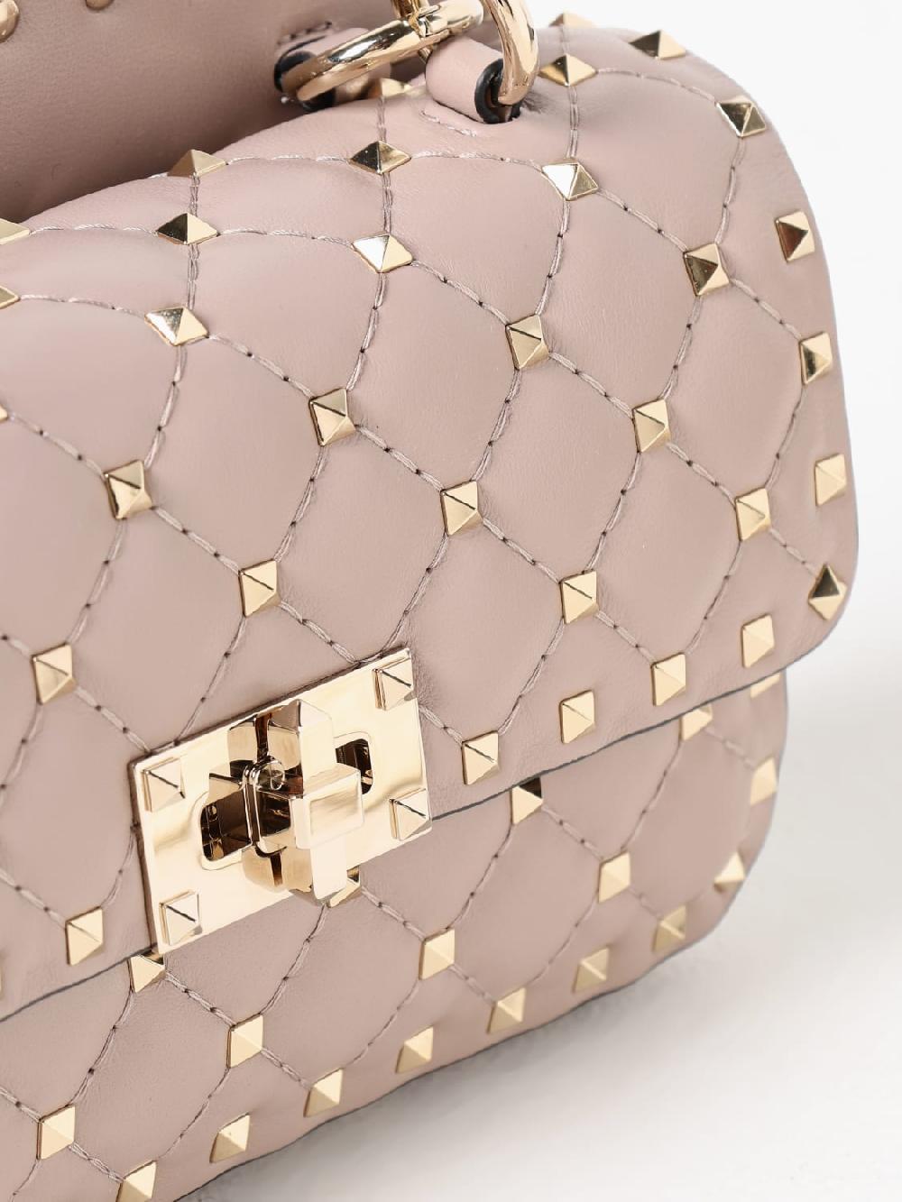 Giglio Borsa Rockstud Spike Valentino Garavani In Nappa Matelassè
