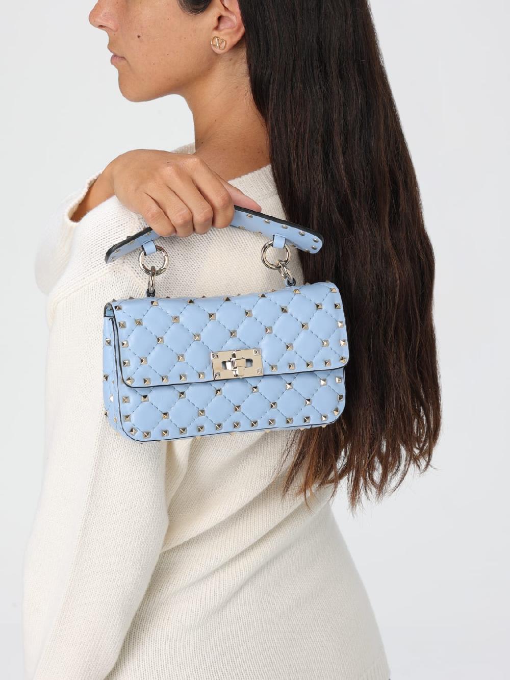 Giglio Borsa Rockstud Spike Valentino Garavani In Nappa Matelassè