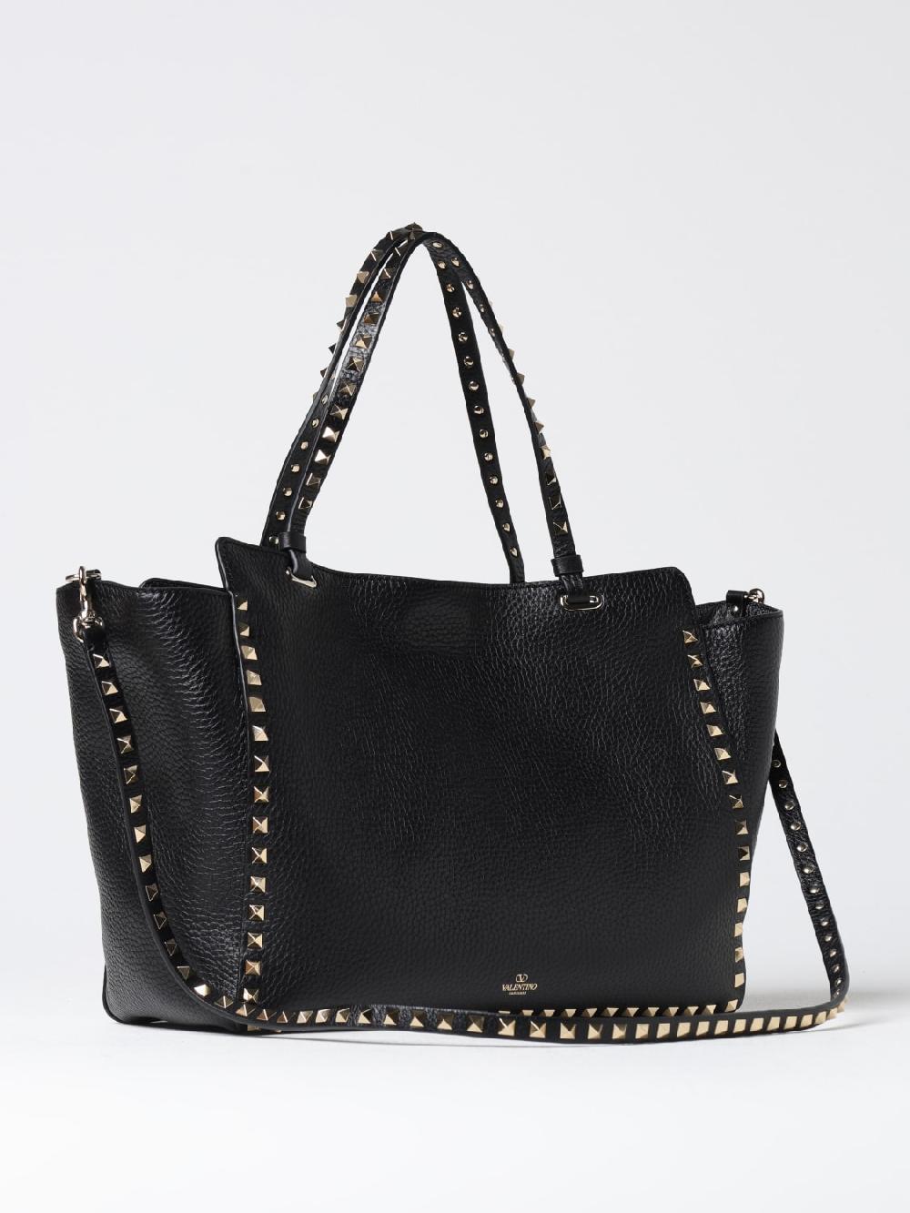 Giglio Borsa Rockstud Valentino Garavani In Pelle A Grana