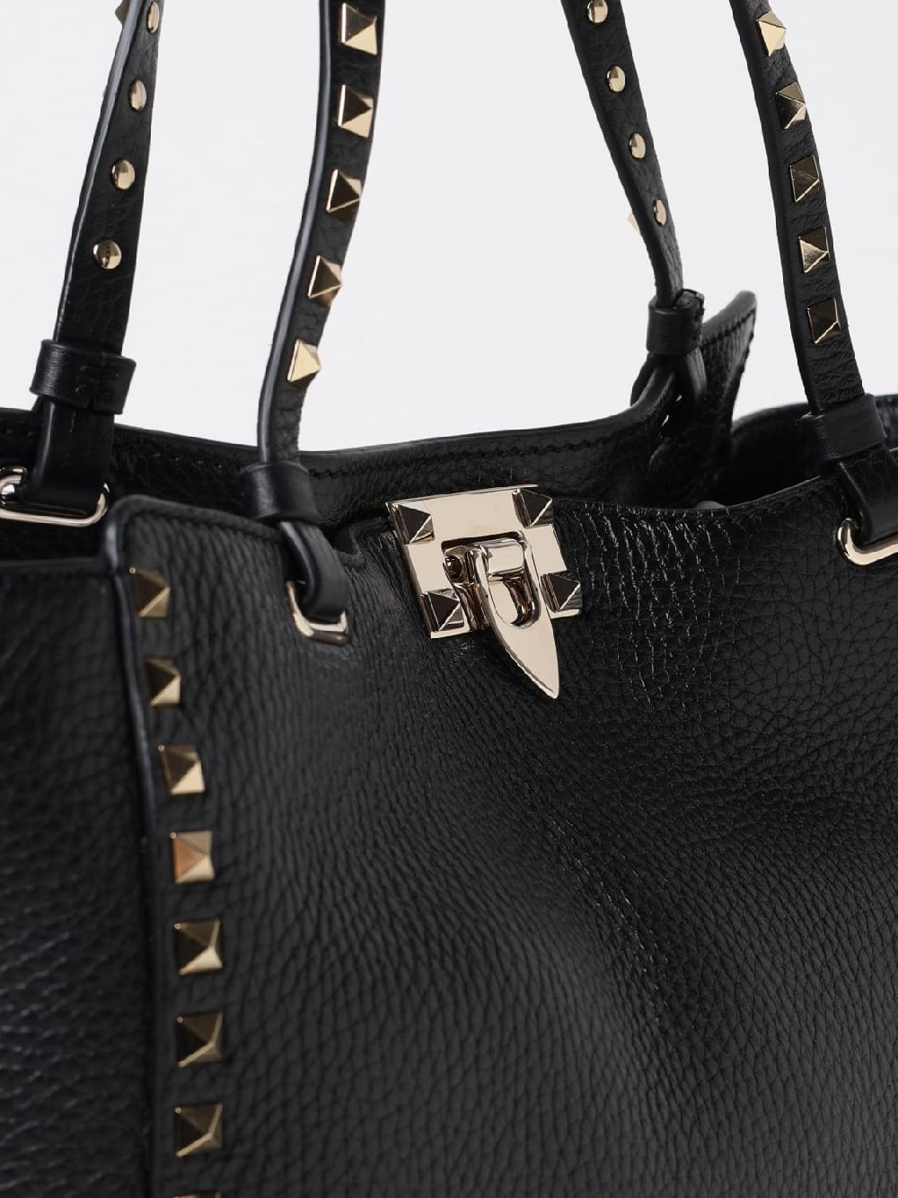 Giglio Borsa Rockstud Valentino Garavani In Pelle A Grana
