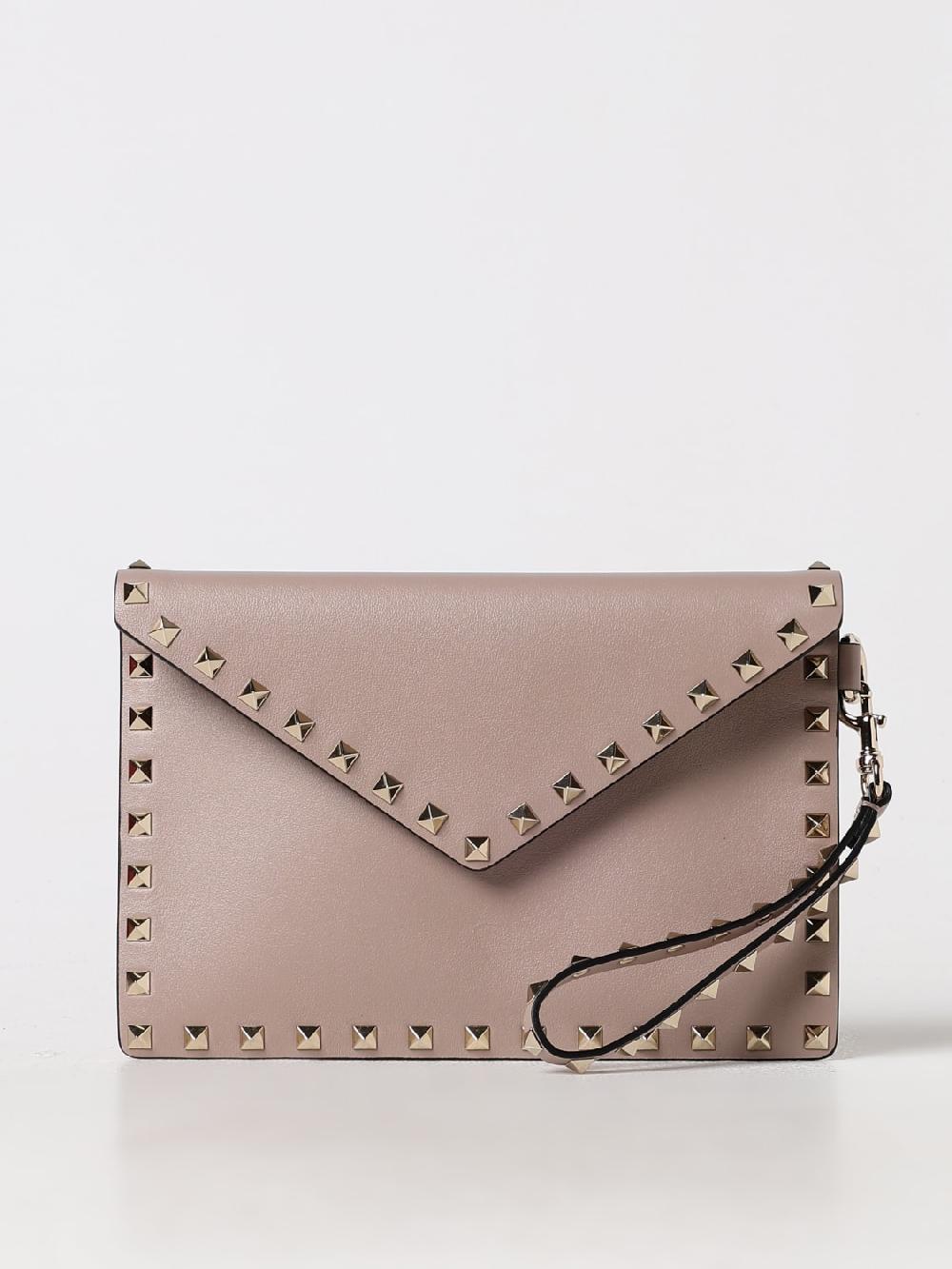 Giglio Borsa Rockstud Valentino Garavani in pelle a grana naturale