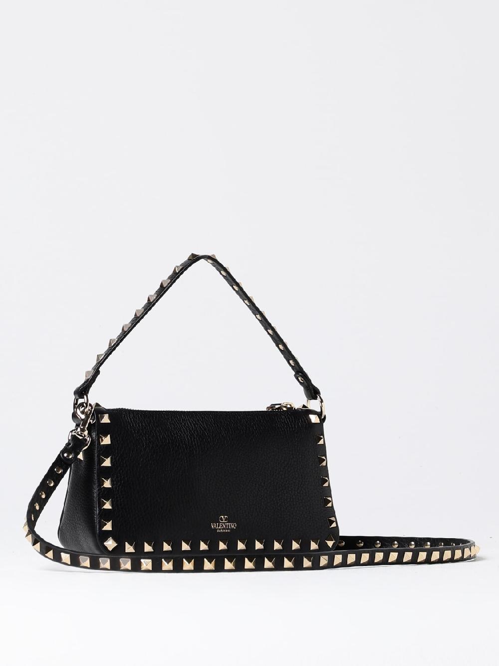 Giglio Borsa Rockstud Valentino Garavani In Pelle A Grana