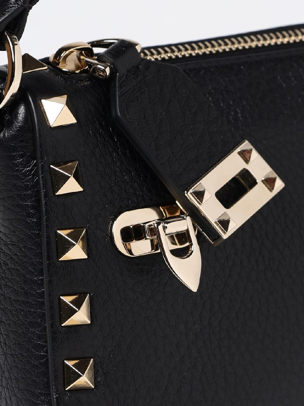 Giglio Borsa Rockstud Valentino Garavani In Pelle A Grana