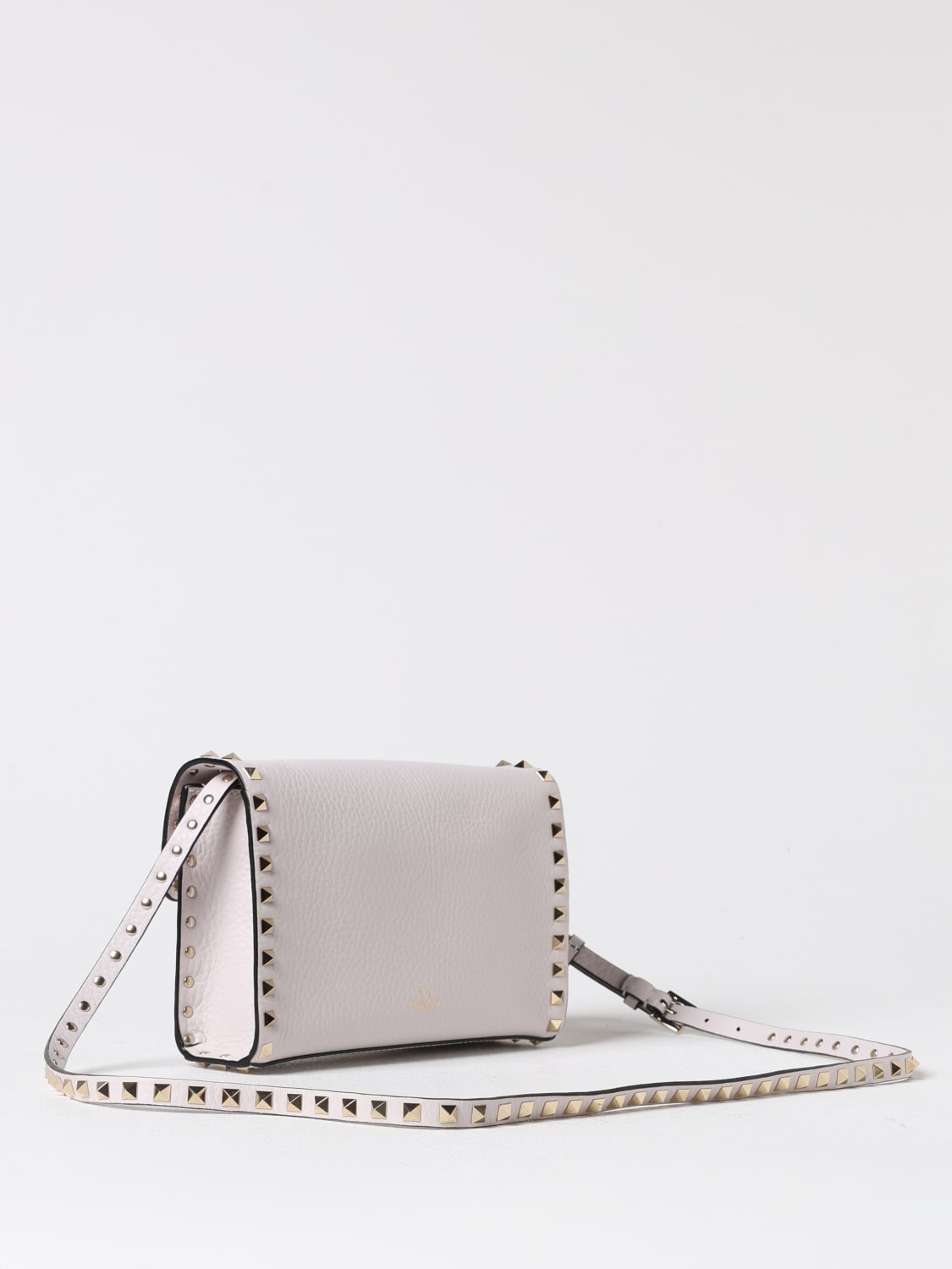 Giglio Borsa Rockstud Valentino Garavani In Pelle A Grana