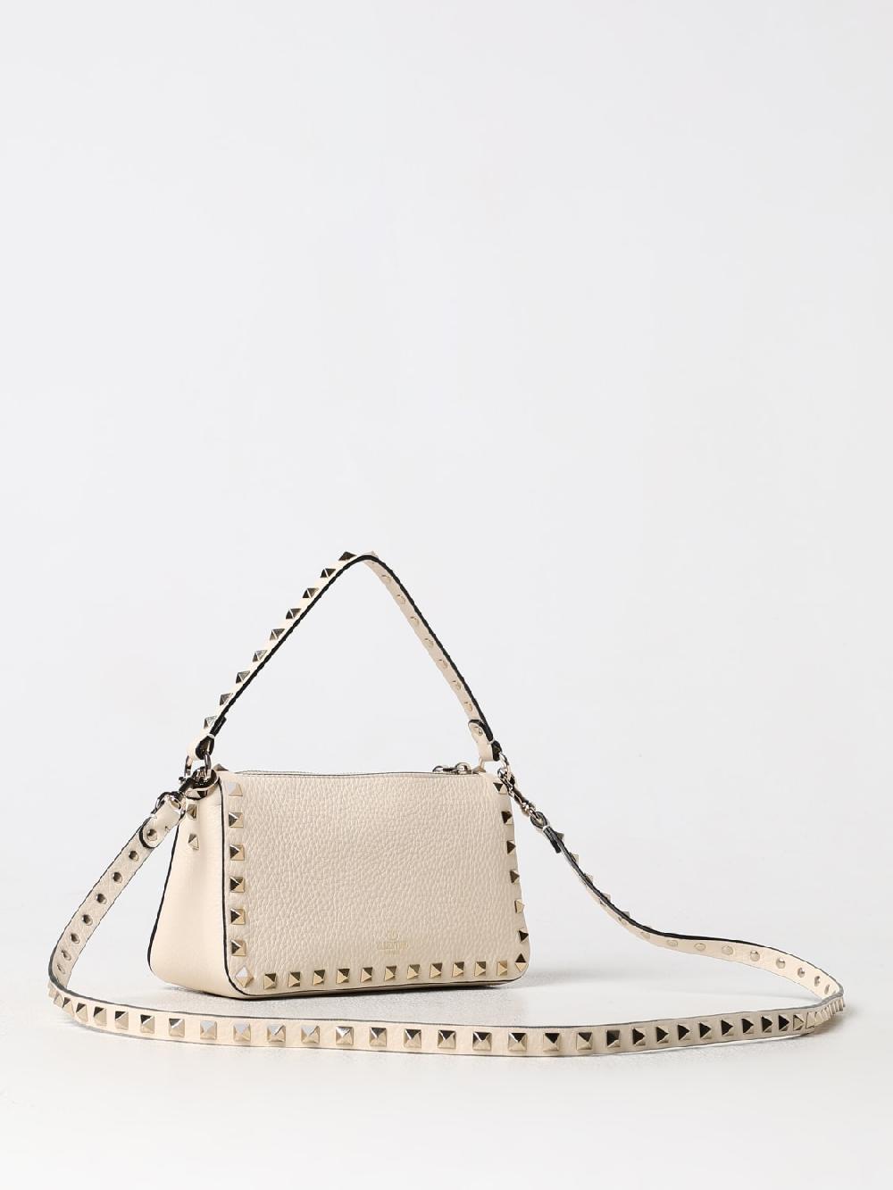 Giglio Borsa Rockstud Valentino Garavani In Pelle A Grana