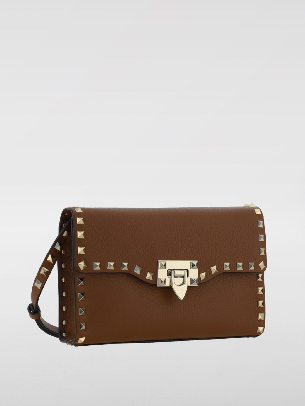 Giglio Borsa Rockstud Valentino Garavani In Pelle A Grana