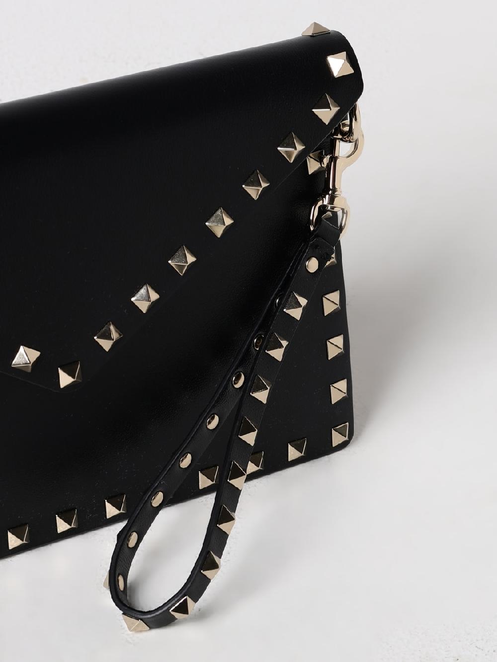 Giglio Borsa Rockstud Valentino Garavani In Pelle A Grana Naturale