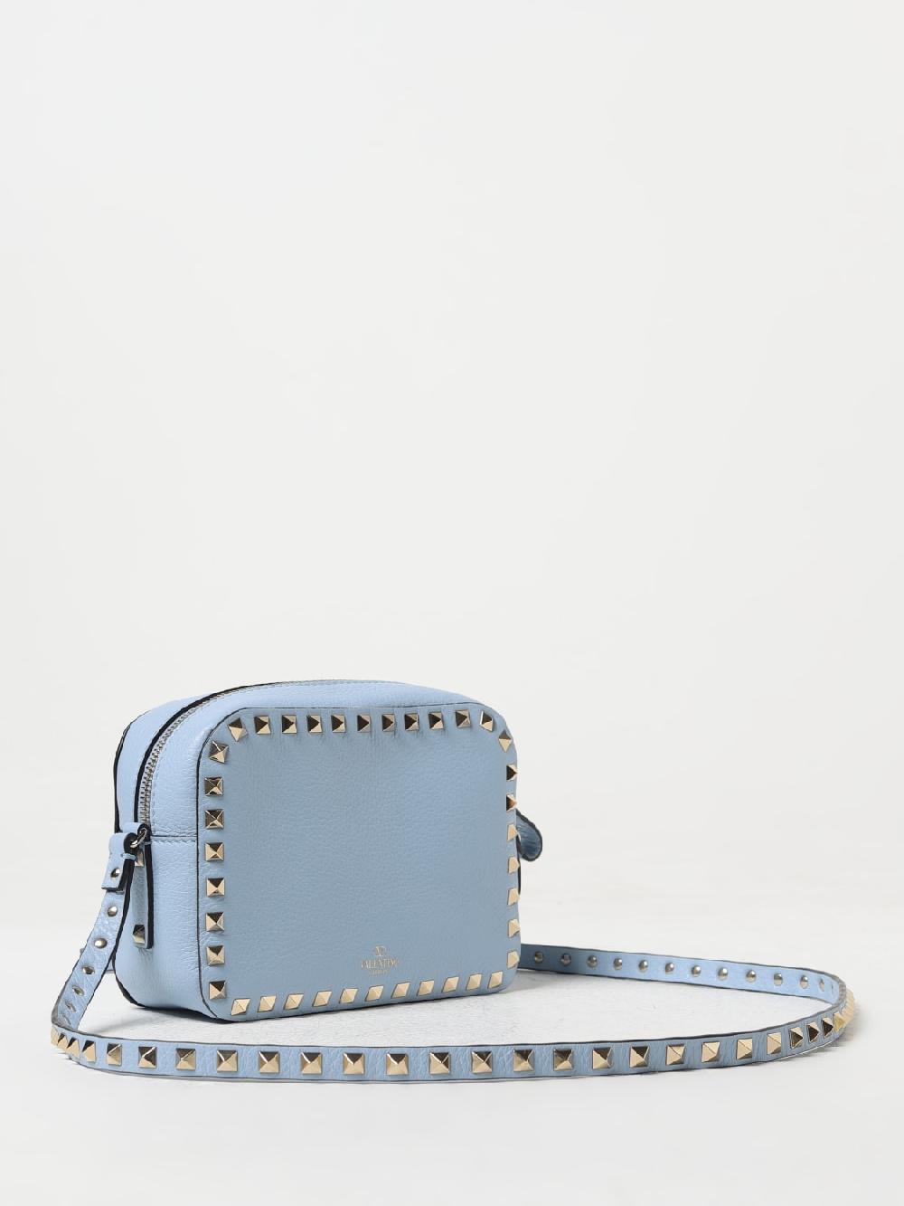 Giglio Borsa Rockstud Valentino Garavani In Pelle A Grana