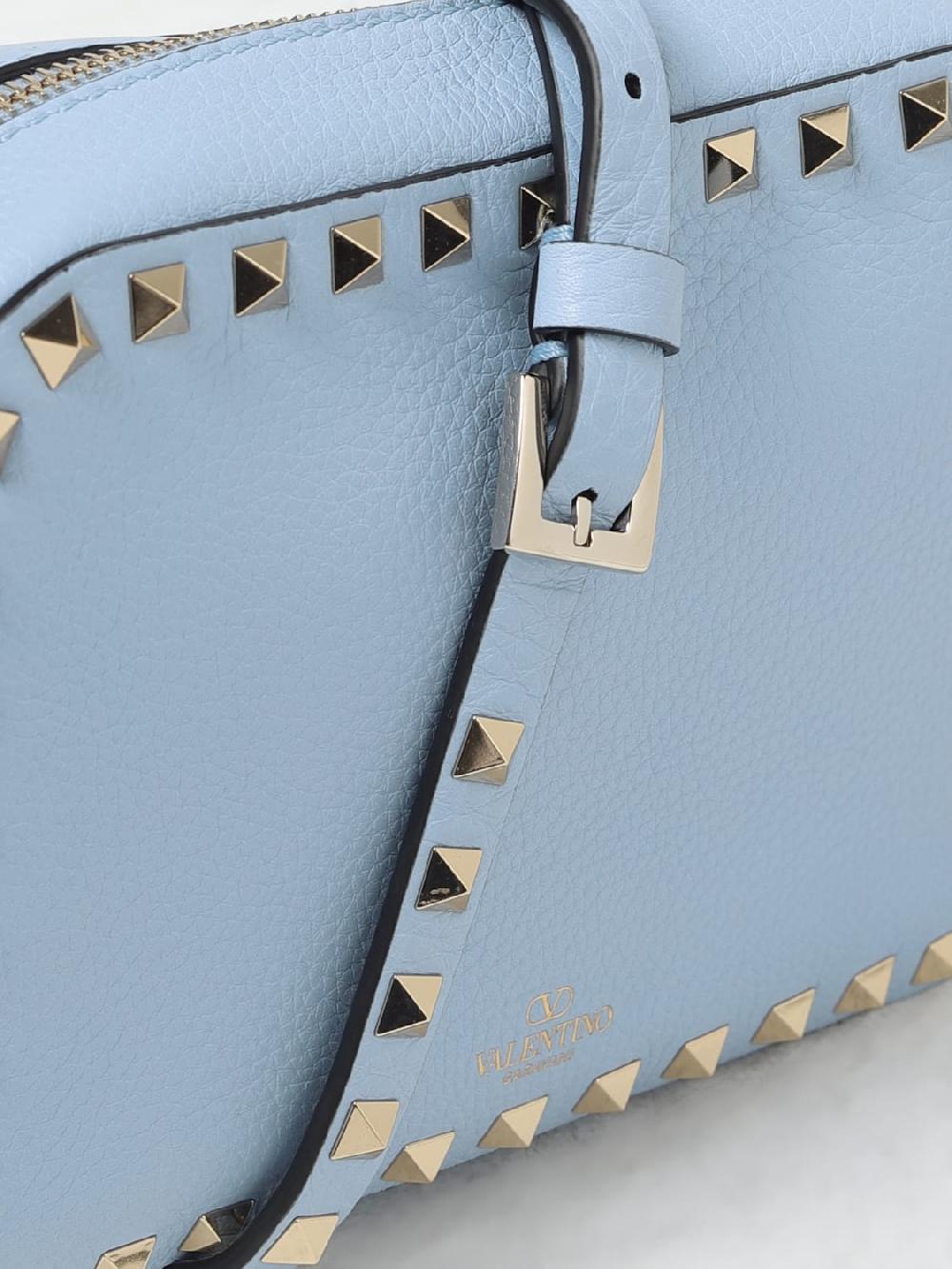 Giglio Borsa Rockstud Valentino Garavani In Pelle A Grana