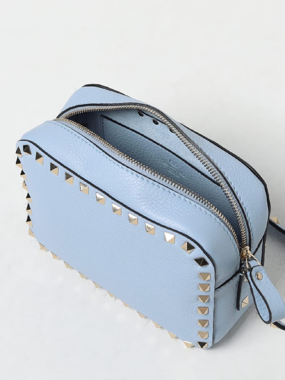 Giglio Borsa Rockstud Valentino Garavani In Pelle A Grana
