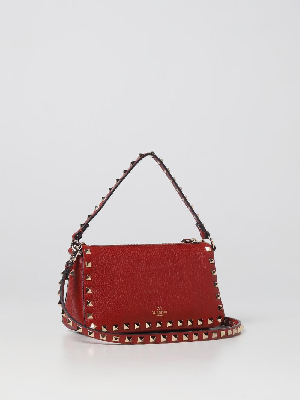 Giglio Borsa Rockstud Valentino Garavani In Pelle A Grana