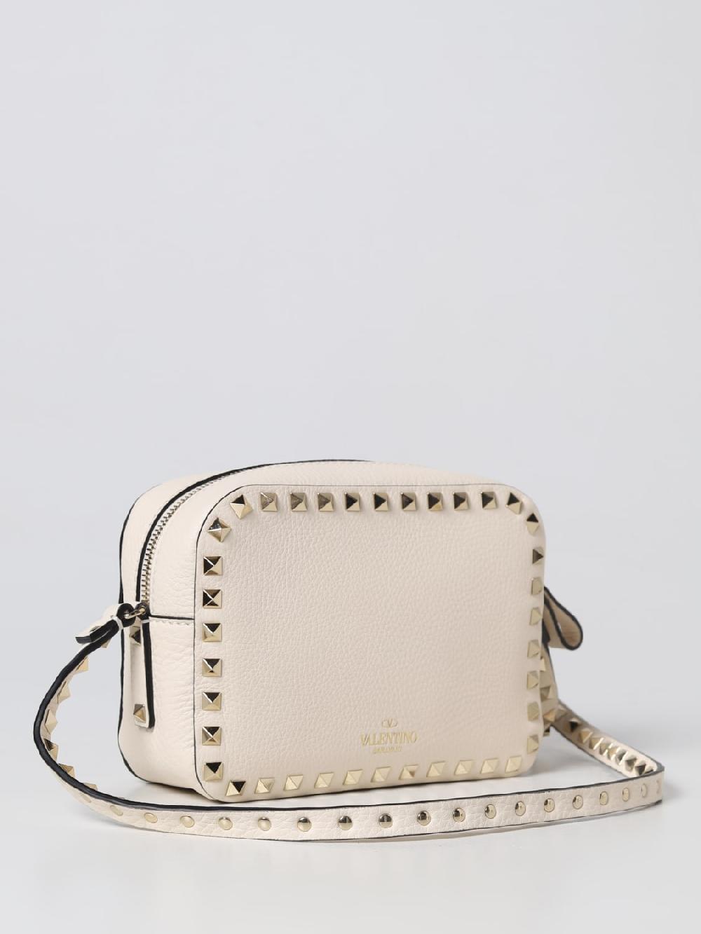 Giglio Borsa Rockstud Valentino Garavani In Pelle A Grana