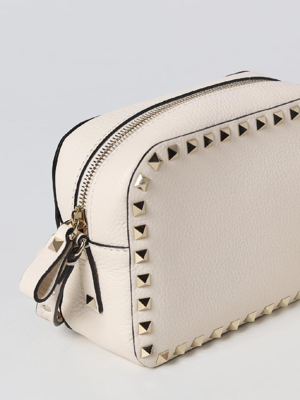 Giglio Borsa Rockstud Valentino Garavani In Pelle A Grana
