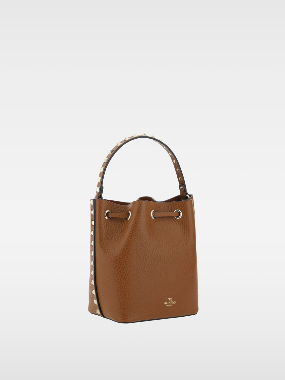 Giglio Borsa Rockstud Valentino Garavani In Pelle A Grana