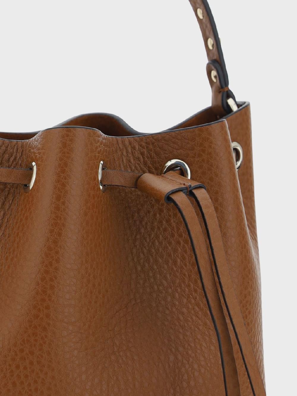 Giglio Borsa Rockstud Valentino Garavani In Pelle A Grana