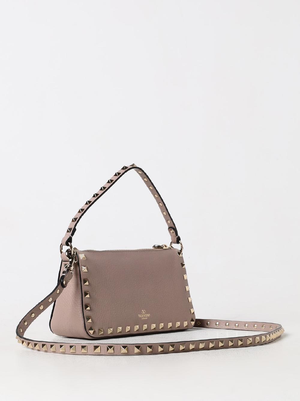 Giglio Borsa Rockstud Valentino Garavani In Pelle A Grana