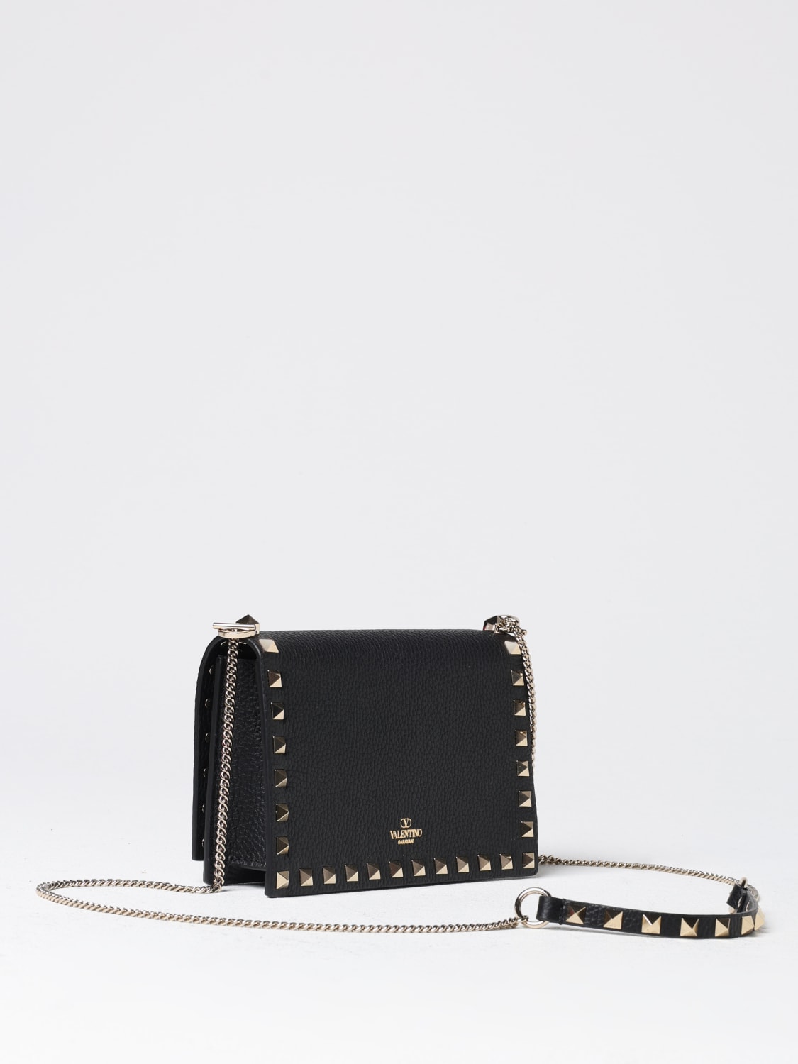 Giglio Borsa Rockstud Valentino Garavani In Pelle A Grana