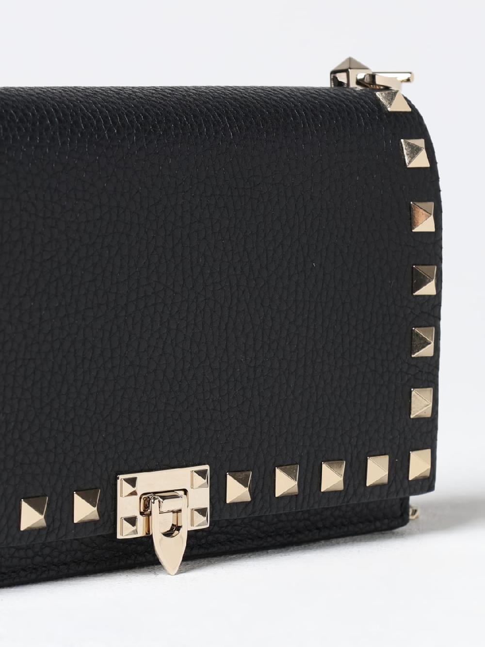 Giglio Borsa Rockstud Valentino Garavani In Pelle A Grana