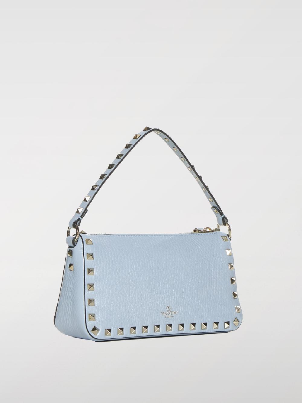 Giglio Borsa Rockstud Valentino Garavani In Pelle A Grana