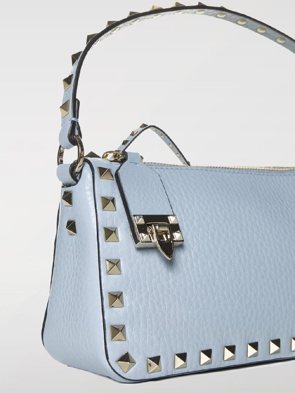 Giglio Borsa Rockstud Valentino Garavani In Pelle A Grana