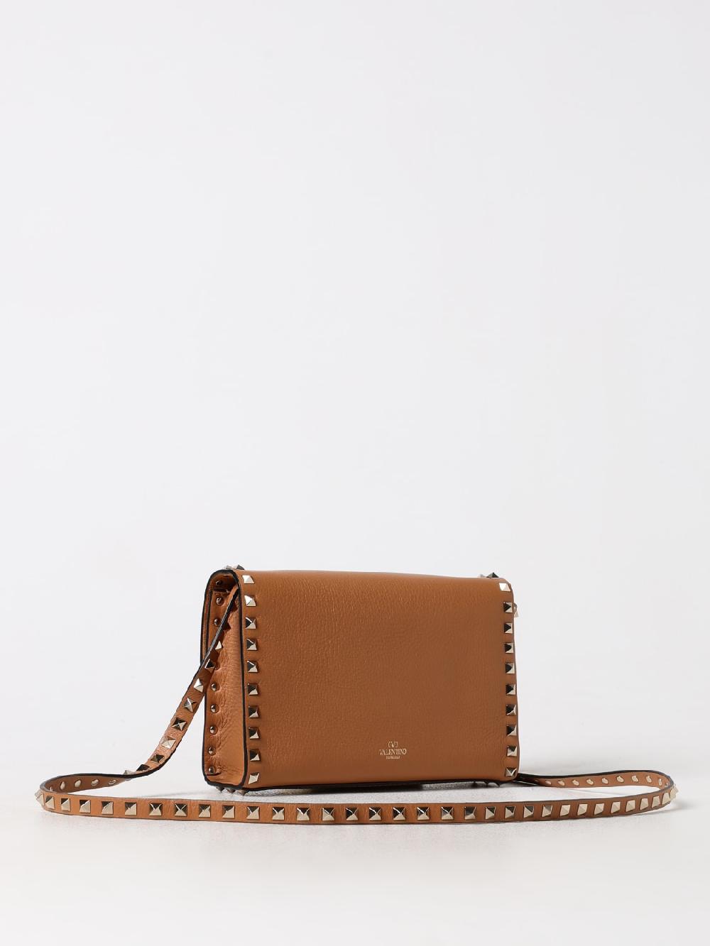 Giglio Borsa Rockstud Valentino Garavani In Pelle A Grana